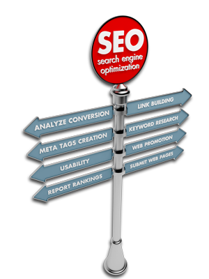 Search Engine Optimization directional sign